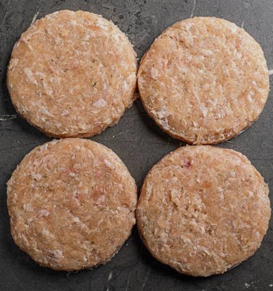House-made chicken burger patties from Kamundia Butchery Nairobi