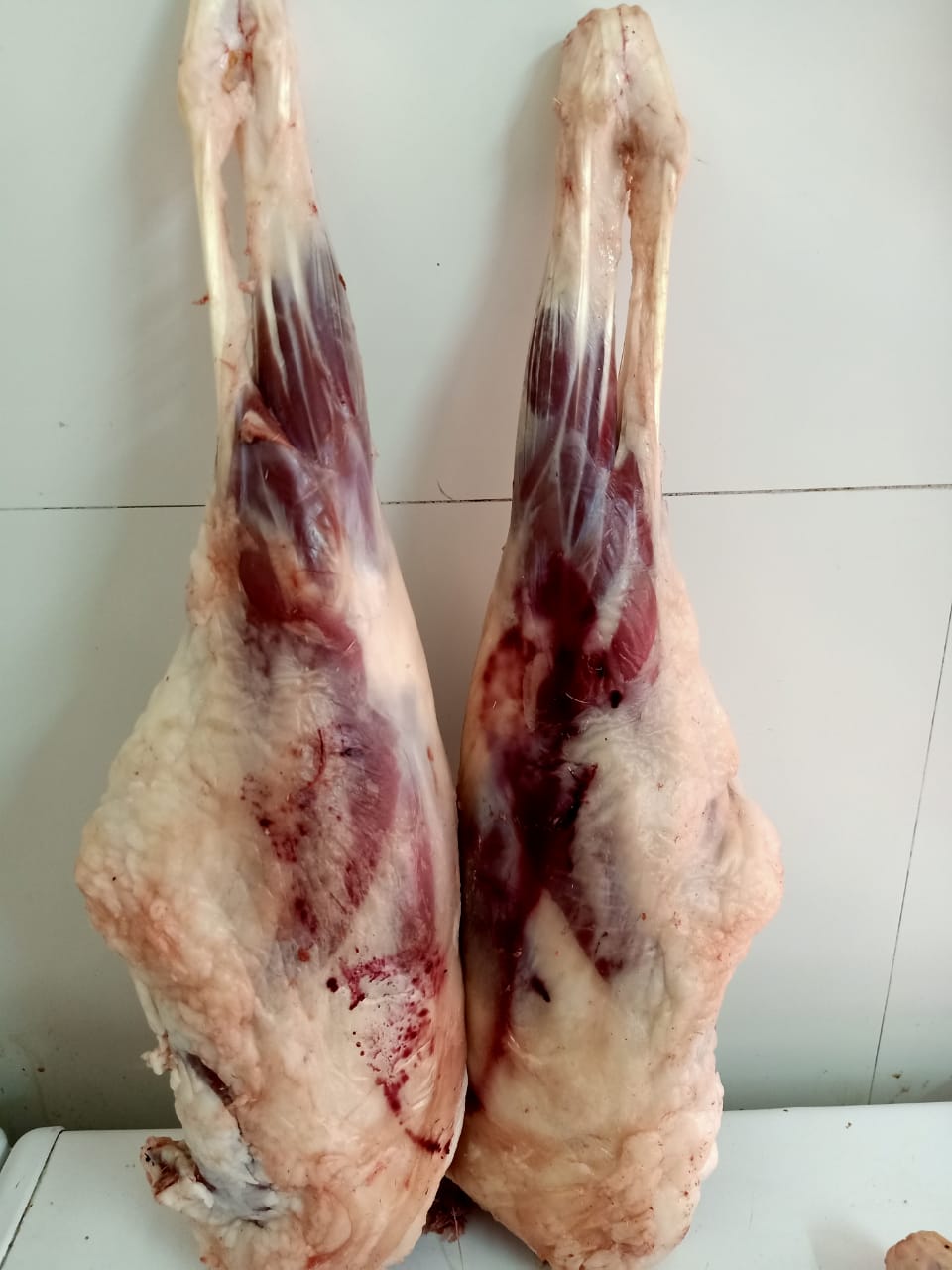 Whole lamb leg prepared at Kamundia Butchery Nairobi