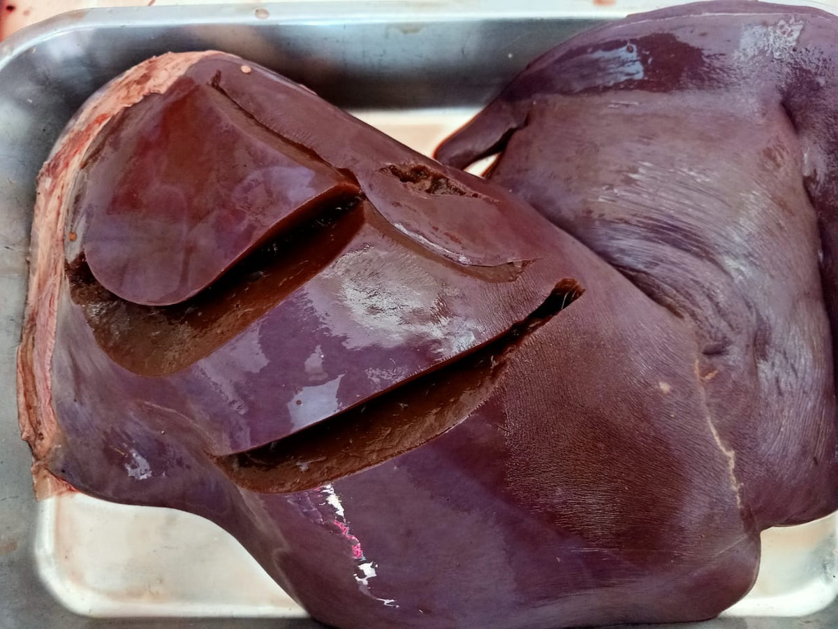 Fresh ox liver sliced at Kamundia Butchery Nairobi